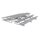 Jaypro Sports Bleacher - 3 Row - Tip & Roll, Double Foot Plank, Back to Back - 15' L (BTDP - 3) - SchoolOutlet