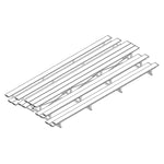 Jaypro Sports Bleacher - 3 Row - Tip & Roll, Double Foot Plank, Back to Back - 21' L (BTDP - 321) - SchoolOutlet