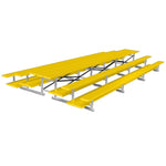 Jaypro Sports Bleacher - 3 Row - Tip & Roll, Double Foot Plank, Back to Back, Powder Coated - 21' L (BTDP - 321PC) - SchoolOutlet