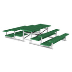 Jaypro Sports Bleacher - 3 Row - Tip & Roll, Double Foot Plank, Back to Back, Powder Coated - 7.5' L (BTDP - 375PC) - SchoolOutlet