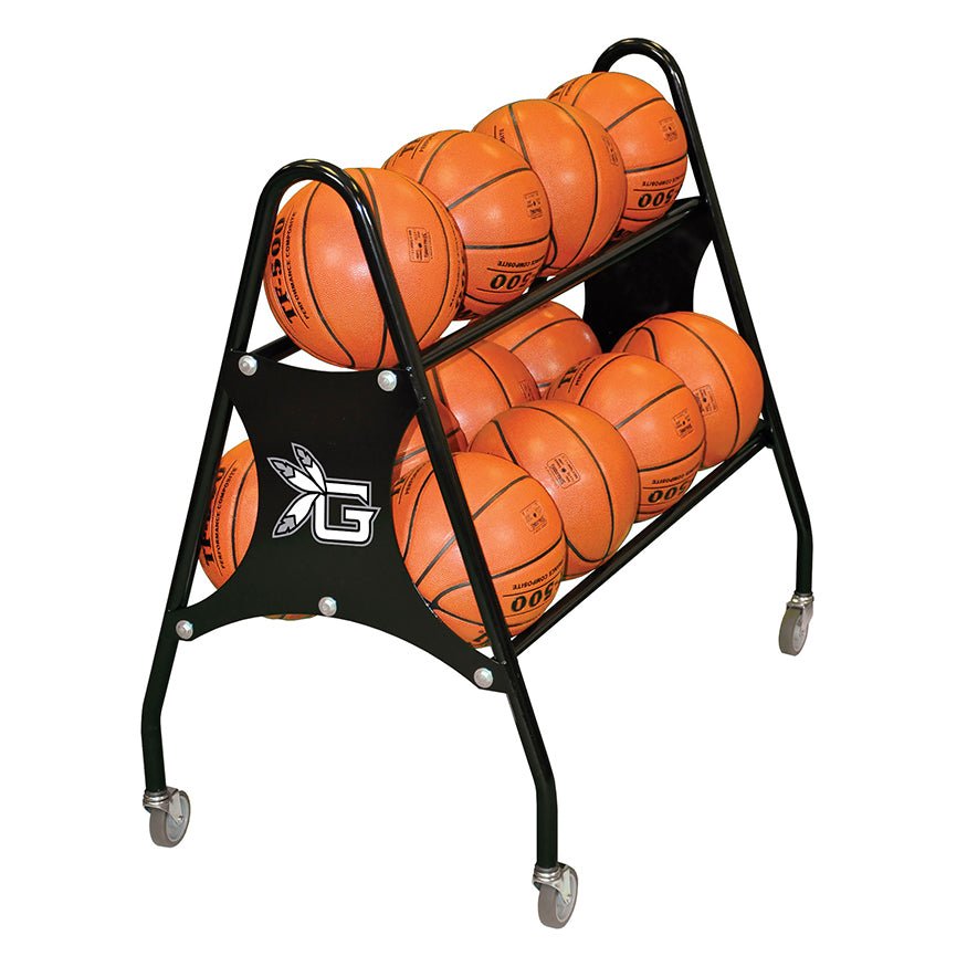 Jaypro Sports Ball Carrier - Premium, 12 Ball - Black (DTBR - 12) - SchoolOutlet