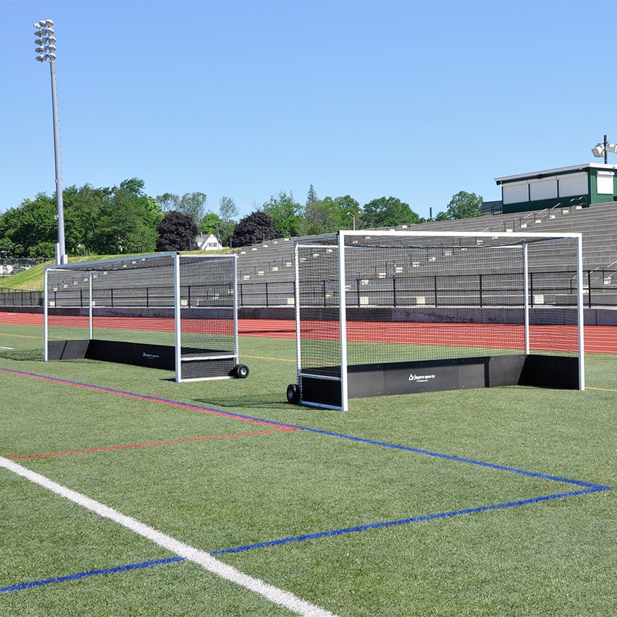 Jaypro Sports Field Hockey - Field Hockey Goal Package - 2" x 2" Square Aluminum with Bottom Boards - Official - 7' H x 12' W x 4' D (FHG - 2ALPKG) - SchoolOutlet