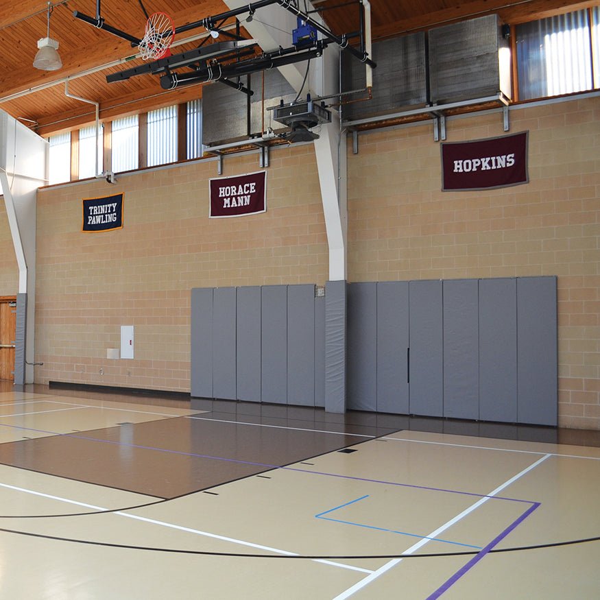 Jaypro Sports Wall Padding - Wall Padding - 2' x 6', WallGuard Fire Rated - 1" Lip Top & Bottom (JWP - A - 26) - SchoolOutlet