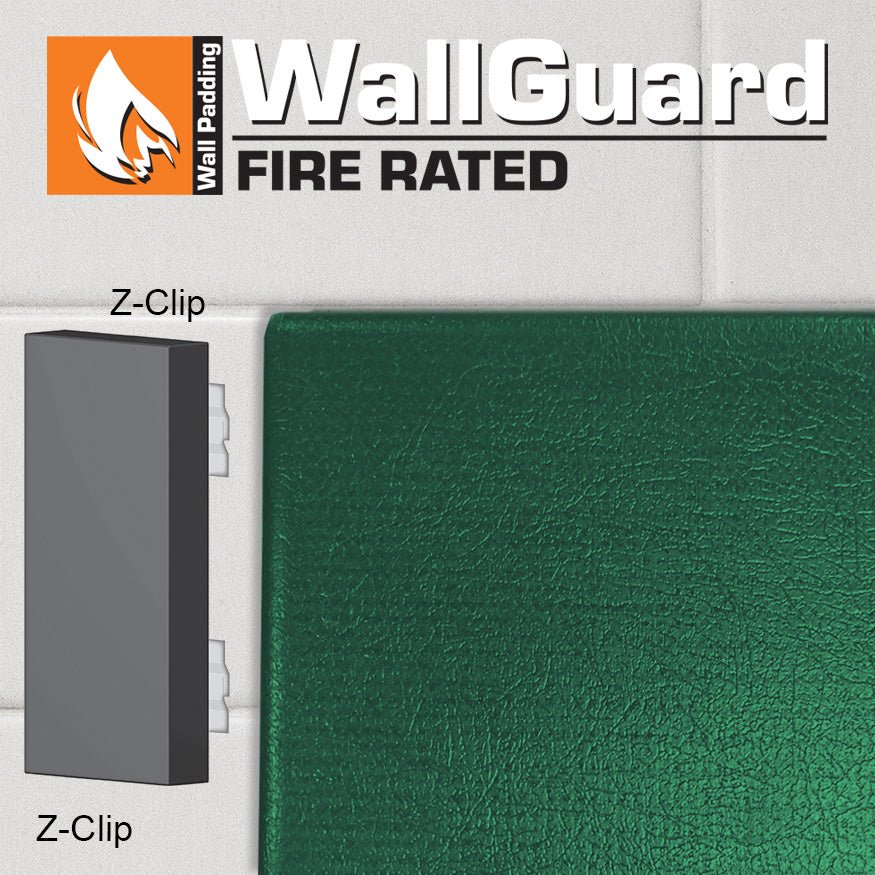 Jaypro Sports Wall Padding - Wall Padding - 2' x 6', WallGuard Fire Rated - Z - Clip Top & Lip Bottom (JWP - A - 26Z) - SchoolOutlet