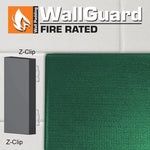 Jaypro Sports Wall Padding - Wall Padding - 2' x 6', WallGuard Fire Rated - Z - Clip Top & Lip Bottom (JWP - A - 26Z) - SchoolOutlet