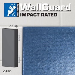Jaypro Sports Wall Padding  - WallGuard Impact Rated - 2' x 6',  Z-Clip Top & Lip Bottom (JWP-I-26Z)