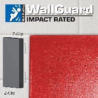 Jaypro Sports Wall Padding - WallGuard Impact Rated - 2' x 6', Z - Clip Top & Lip Bottom (JWP - I - 26Z) - SchoolOutlet