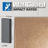 Jaypro Sports Wall Padding - WallGuard Impact Rated - 2' x 6', Z - Clip Top & Lip Bottom (JWP - I - 26Z) - SchoolOutlet