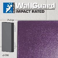 Jaypro Sports Wall Padding - WallGuard Impact Rated - 2' x 6', Z - Clip Top & Bottom (JWP - I - 26ZZ) - SchoolOutlet