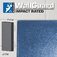 Jaypro Sports Wall Padding - WallGuard Impact Rated - 2' x 6', Z - Clip Top & Bottom (JWP - I - 26ZZ) - SchoolOutlet