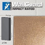 Jaypro Sports Wall Padding - WallGuard Impact Rated - 2' x 6', Z - Clip Top & Bottom (JWP - I - 26ZZ) - SchoolOutlet
