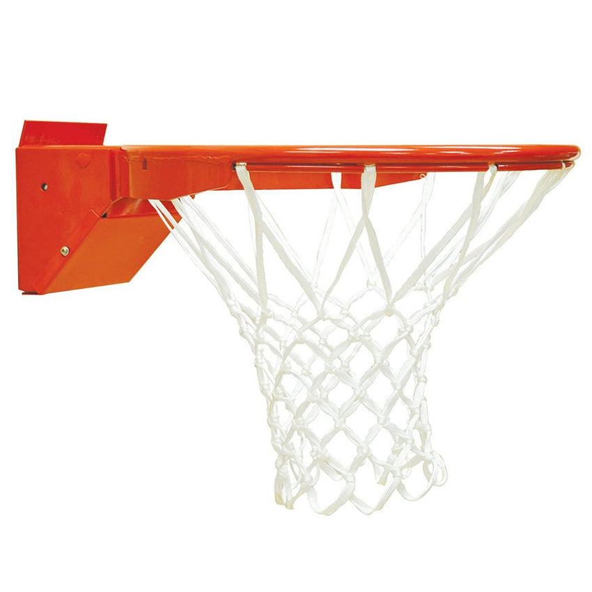 Jaypro Sports Basketball Backstop - Wall - Mounted - Shooting Station - Stationary Glass Backboard, 2 ft. - 12 ft. Wall Offset (N236FB) - SchoolOutlet