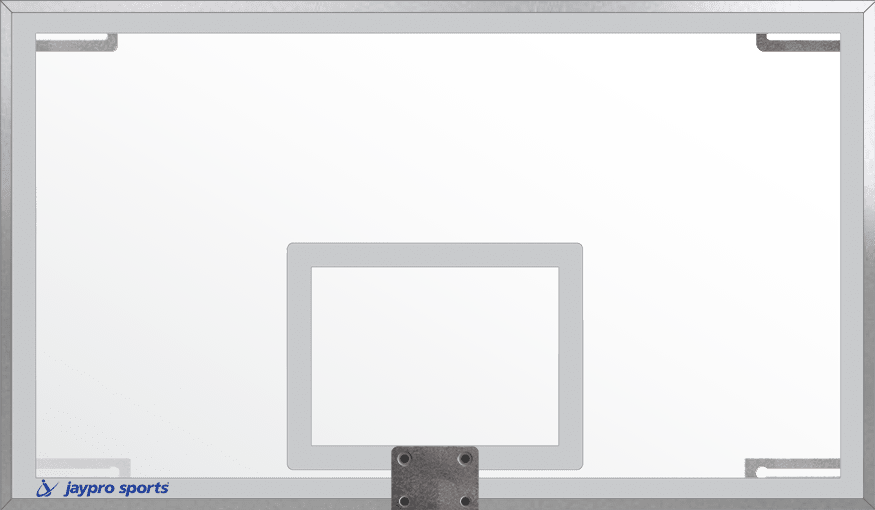 Jaypro Sports Basketball Backstop - Wall - Mounted - Shooting Station - Stationary Glass Backboard - Shooting Station, 8 ft. - 10 ft. Wall Offset (N810GB) - SchoolOutlet