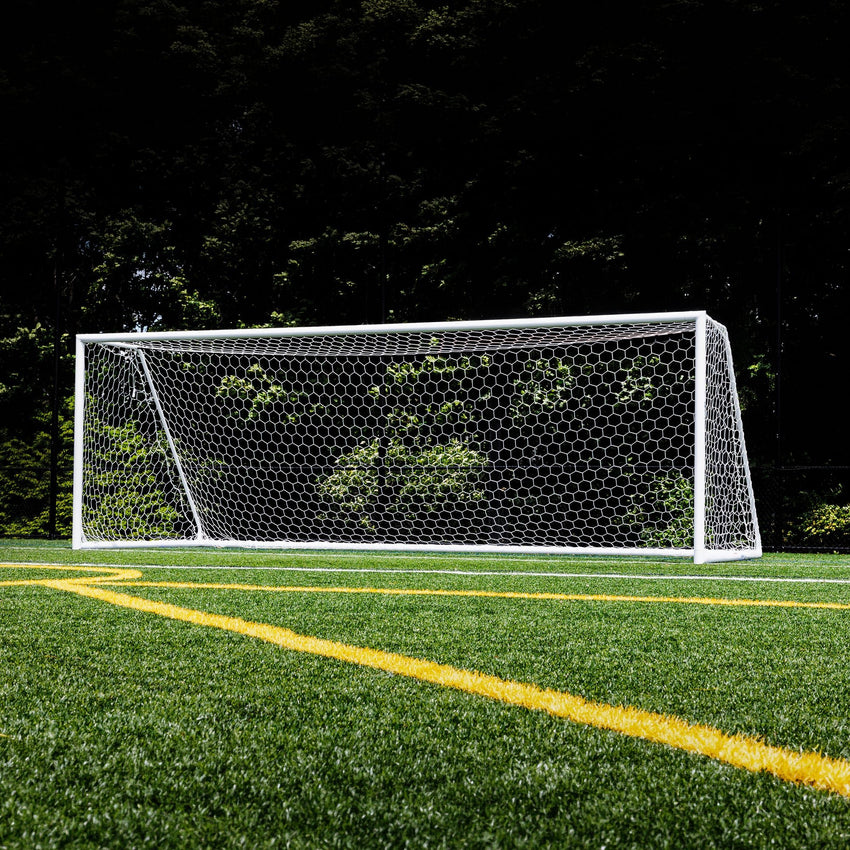 Jaypro Sports Nova Prime Soccer Goal - Official Portable Match Goal Pair Package (Set of 2) 8'H x 24'W x 4'B x 9.5'D (JPS-NOVA-500PKG) - SchoolOutlet