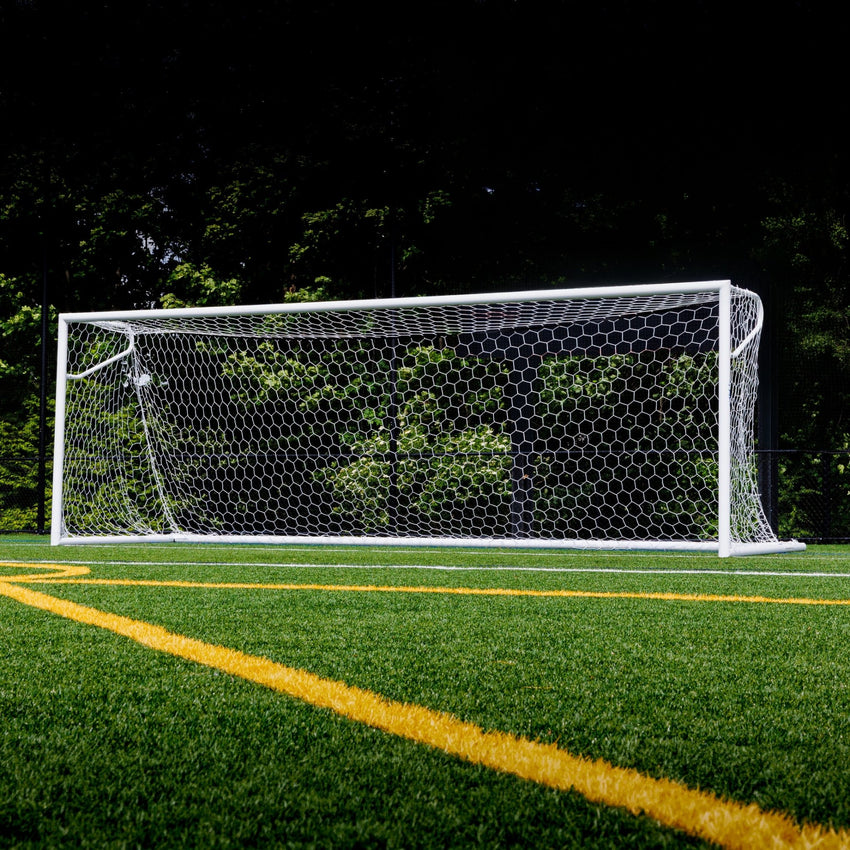 Jaypro Sports Nova Premier Adjustable Soccer Goal - Official European-Style Goal Pair (Set of 2) 8'H x 24'W x 4'B x 9.33'D (JPS-NOVA-600AX) - SchoolOutlet