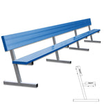 Jaypro Sports Outdoor Player Benches - Portable Player Bench with Seat Back - 21' - Powder Coated (PB - 10PC) - SchoolOutlet