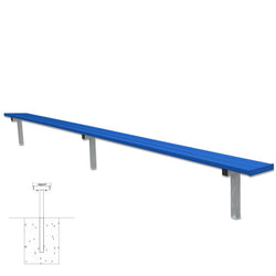 Jaypro Sports Outdoor Player Benches - In Ground - Aluminum Team Bench - 15', Powder Coated (PB-15PIPC)