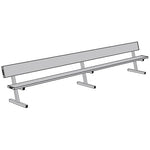 Jaypro Sports Outdoor Player Benches - Portable - Aluminum Team Bench with Seat Back - 15' (PB - 20) - SchoolOutlet