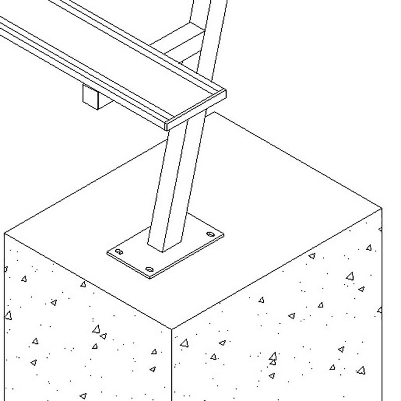 Jaypro Sports Outdoor Player Benches - Surface Mount - Aluminum Team Bench - 21' (PB - 5SM) - SchoolOutlet