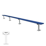 Jaypro Sports Outdoor Player Benches - Surface Mount - Aluminum Team Bench - 21', Powder Coated (PB - 5SMPC) - SchoolOutlet