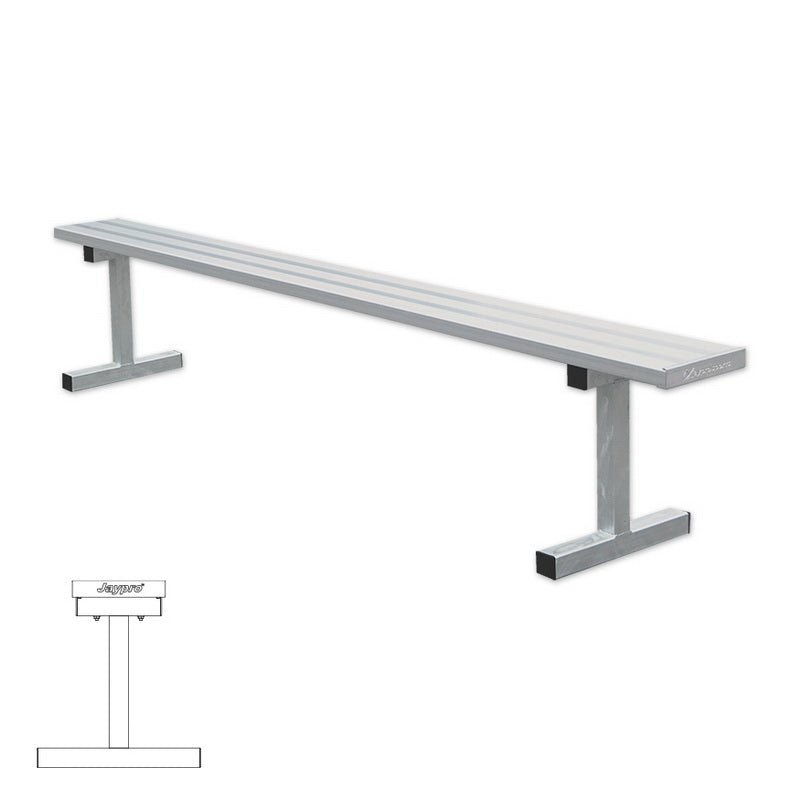 Jaypro Sports Outdoor Player Benches - Portable - Aluminum Team Bench - 7.5' (PB - 75) - SchoolOutlet