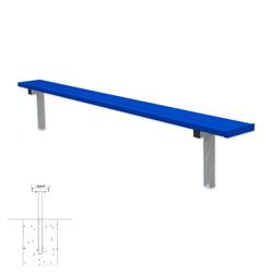 Jaypro Sports Outdoor Player Benches - In Ground - Aluminum Team Bench - 7.5', Powder Coated (PB-75PIPC)