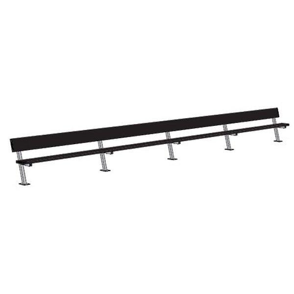 Jaypro Sports Outdoor Player Benches - Surface Mount - Aluminum Team B ...