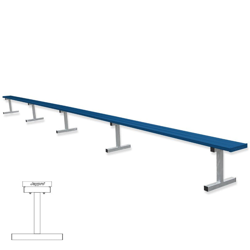 Jaypro Sports Outdoor Player Benches - Portable - Aluminum Team Bench - 27', Powder Coated (PB - 95PC) - SchoolOutlet