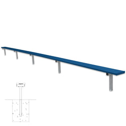 Jaypro Sports Outdoor Player Benches - In Ground - Aluminum Team Bench - 27', Powder Coated (PB-90PIPC)