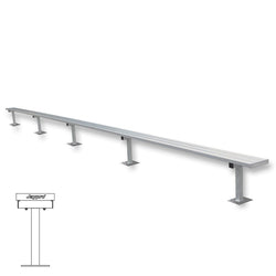 Jaypro Sports Outdoor Player Benches - Surface Mount- Aluminum Team Bench - 27' (PB-95SM)