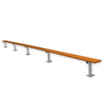 Jaypro Sports Outdoor Player Benches - Surface Mount - Aluminum Team Bench - 27', Powder Coated (PB - 95SMPC) - SchoolOutlet