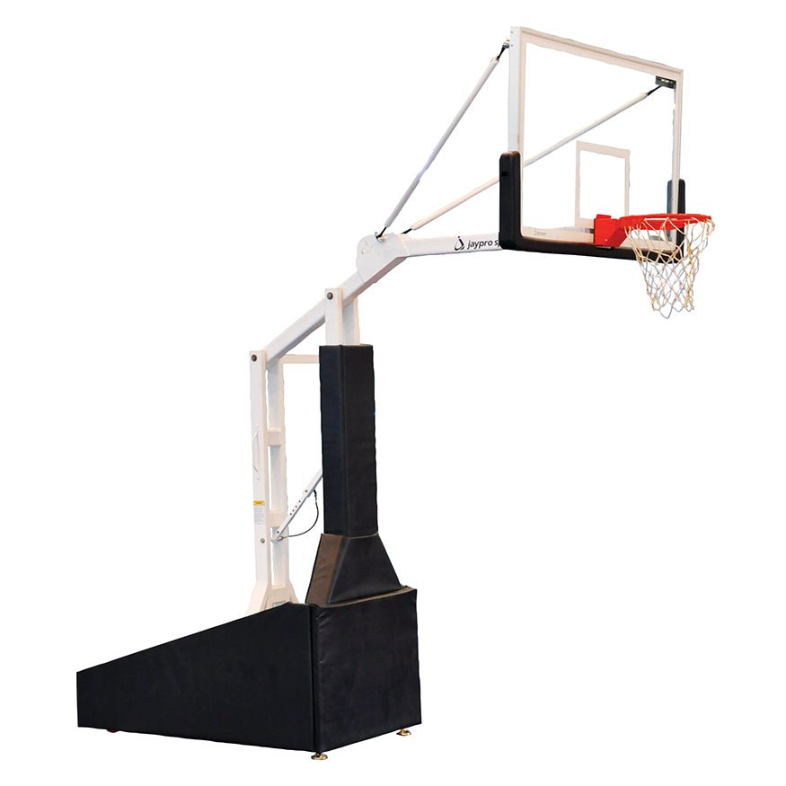 Jaypro Sports Basketball System - Elite 6600 Portable Basketball System with 72" Glass Backboard (PBEL66) - SchoolOutlet