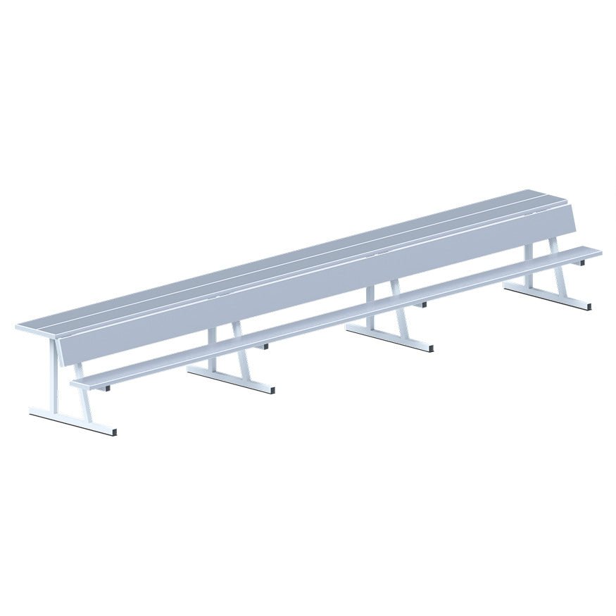 Jaypro Sports Outdoor Player Benches - Portable - Player Bench with Seat Back and Shelf - 21' (PBS - 10) - SchoolOutlet