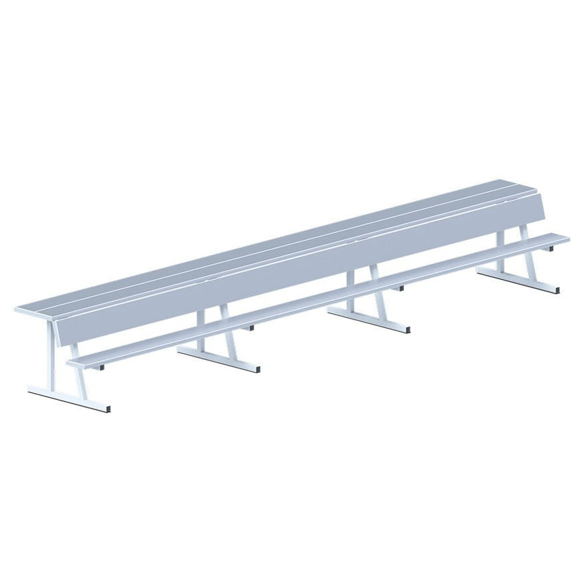 Jaypro Sports Outdoor Player Benches - Portable - Player Bench with Seat Back and Shelf - 21' (PBS - 10) - SchoolOutlet