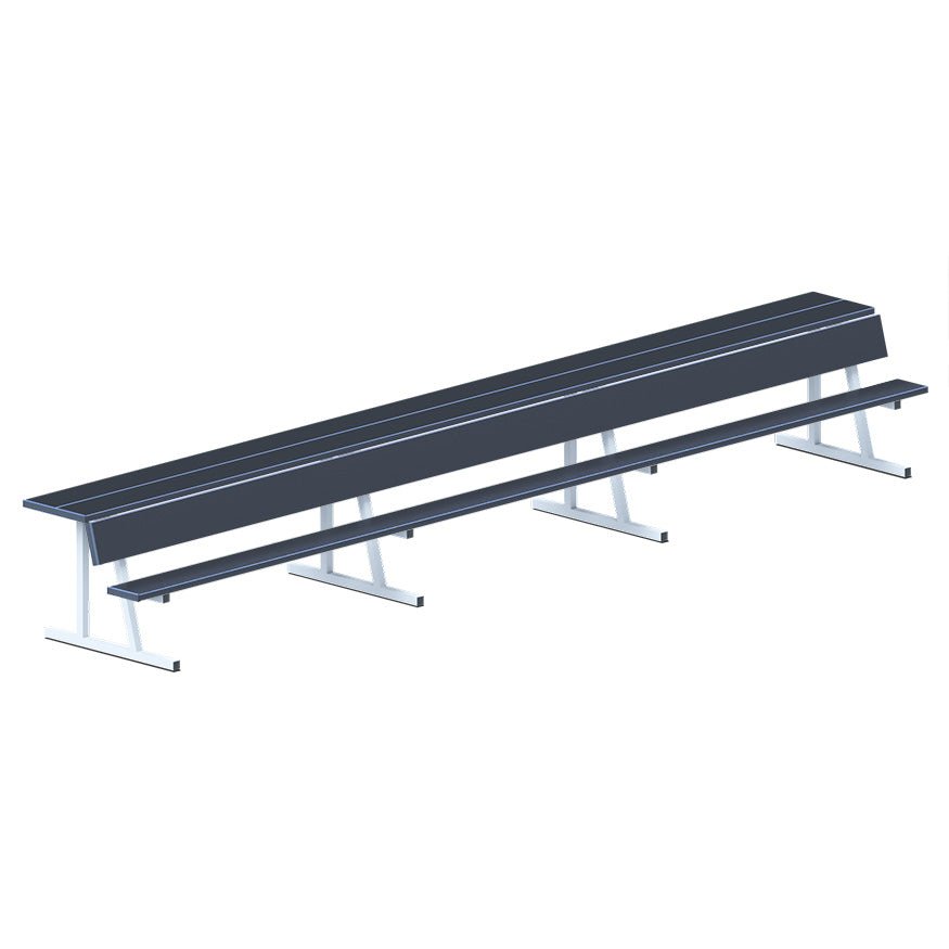 Jaypro Sports Outdoor Player Benches - Portable - Player Bench with Seat Back and Shelf - 21', Powder Coated (PBS - 10PC) - SchoolOutlet