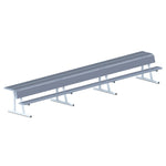 Jaypro Sports Outdoor Player Benches - Portable - Player Bench with Seat Back and Shelf - 21', Powder Coated (PBS - 10PC) - SchoolOutlet