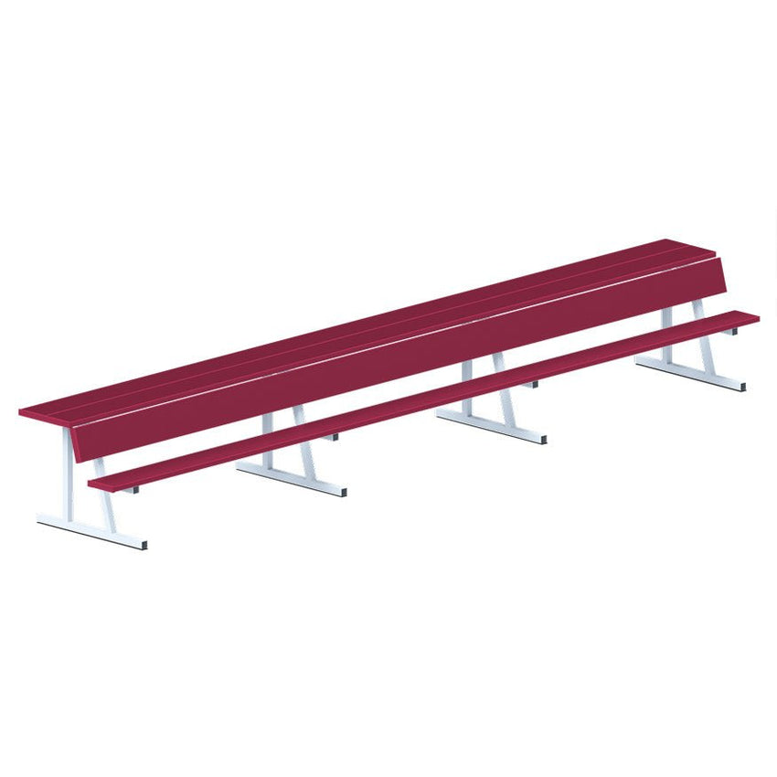 Jaypro Sports Outdoor Player Benches - Portable - Player Bench with Seat Back and Shelf - 21', Powder Coated (PBS - 10PC) - SchoolOutlet