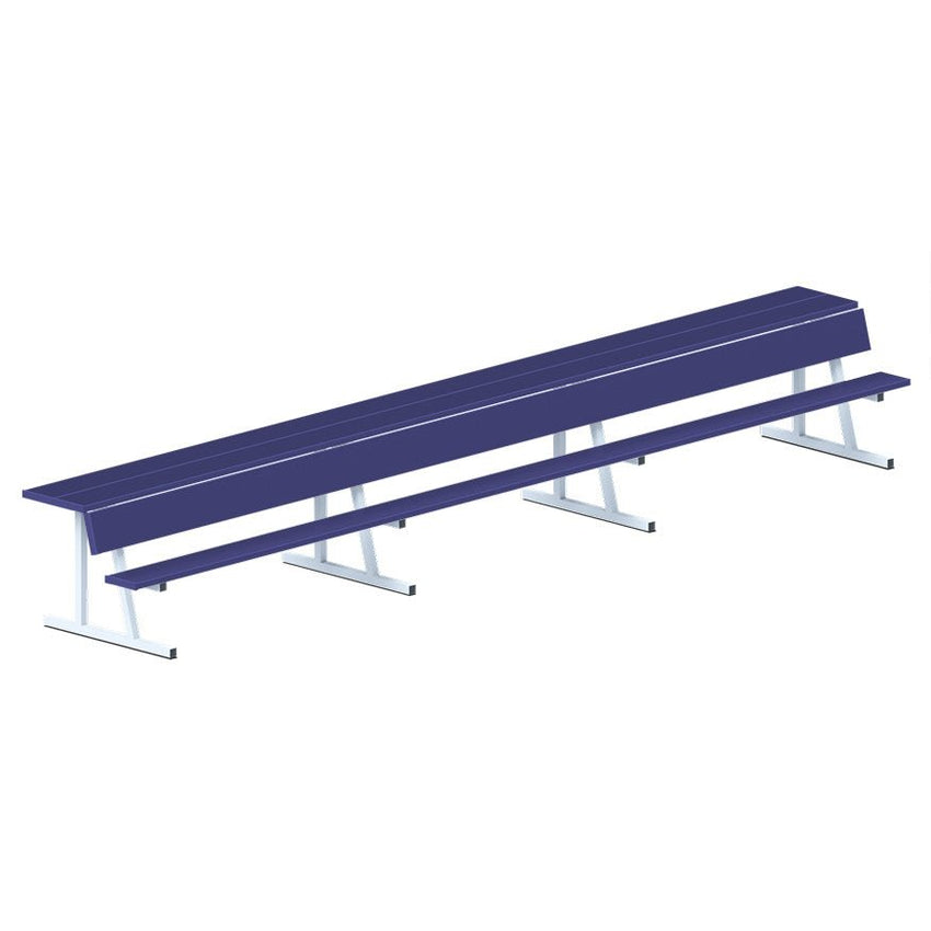 Jaypro Sports Outdoor Player Benches - Portable - Player Bench with Seat Back and Shelf - 21', Powder Coated (PBS - 10PC) - SchoolOutlet