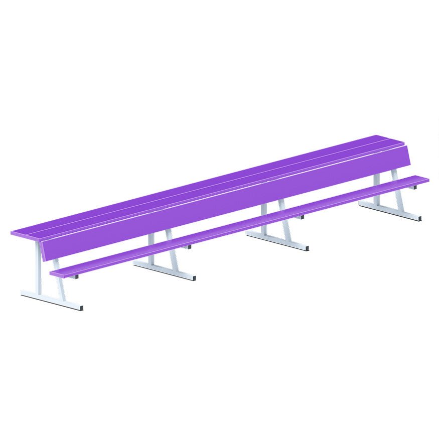 Jaypro Sports Outdoor Player Benches - Portable - Player Bench with Seat Back and Shelf - 21', Powder Coated (PBS - 10PC) - SchoolOutlet