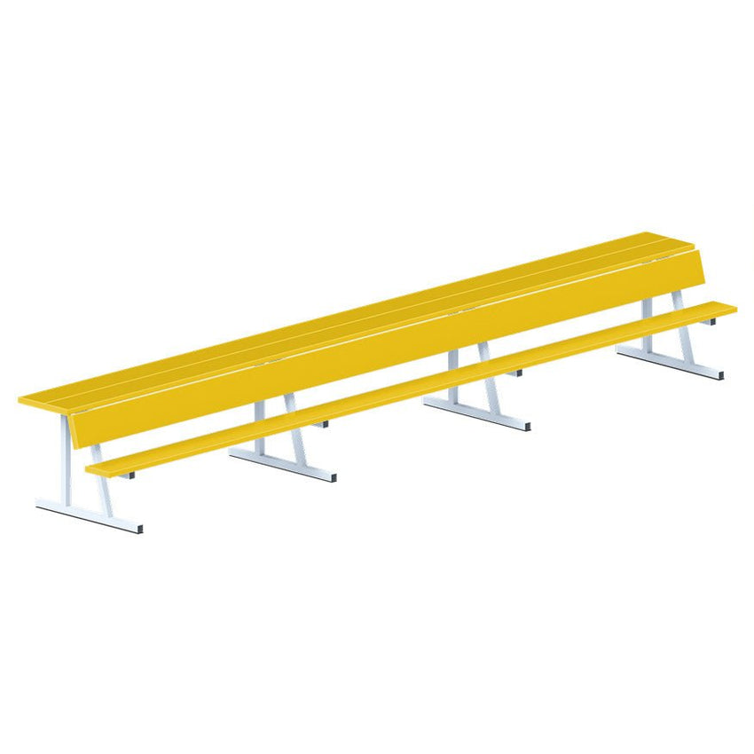 Jaypro Sports Outdoor Player Benches - Portable - Player Bench with Seat Back and Shelf - 21', Powder Coated (PBS - 10PC) - SchoolOutlet