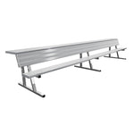 Jaypro Sports Outdoor Player Benches - Portable - Player Bench with Seat Back and Shelf - 15' (PBS - 20) - SchoolOutlet