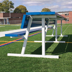 Jaypro Sports Outdoor Player Benches - Portable - Player Bench with Seat Back and Shelf - 15', Powder Coated (PBS - 20PC) - SchoolOutlet
