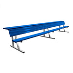 Jaypro Sports Outdoor Player Benches - Portable - Player Bench with Seat Back and Shelf - 15', Powder Coated (PBS - 20PC) - SchoolOutlet