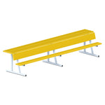 Jaypro Sports Outdoor Player Benches - Portable - Player Bench with Seat Back and Shelf - 15', Powder Coated (PBS - 20PC) - SchoolOutlet