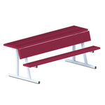 Jaypro Sports Outdoor Player Benches - Portable - Player Bench with Seat Back and Shelf - 7.5', Powder Coated (PBS - 80PC) - SchoolOutlet