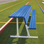Jaypro Sports Outdoor Player Benches - Portable - Player Bench with Seat Back and Shelf - 7.5', Powder Coated (PBS - 80PC) - SchoolOutlet