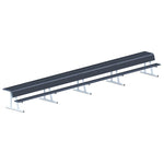 Jaypro Sports Outdoor Player Benches - Portable - Player Bench with Seat Back and Shelf - 27', Powder Coated (PBS - 90PC) - SchoolOutlet