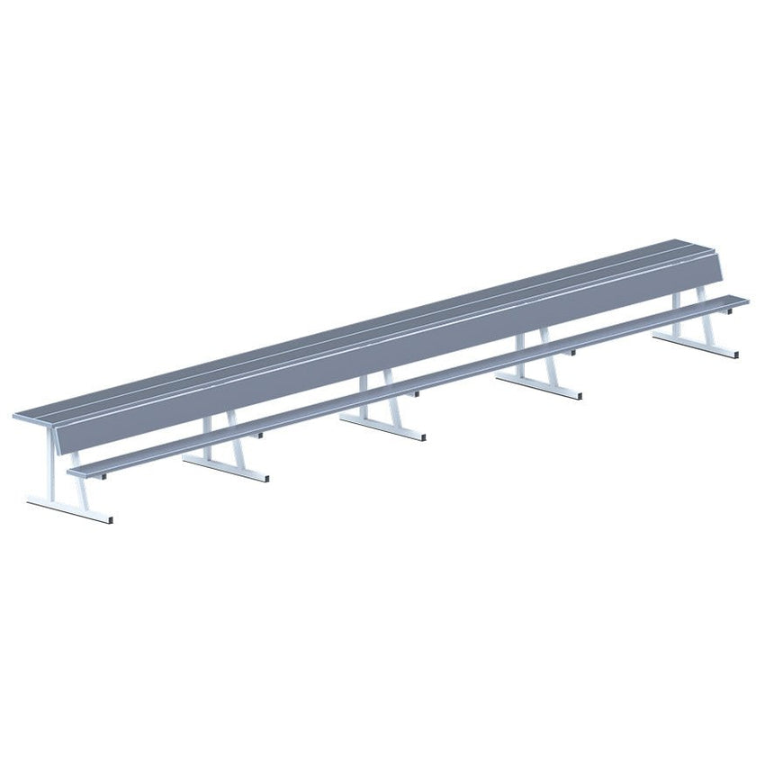Jaypro Sports Outdoor Player Benches - Portable - Player Bench with Seat Back and Shelf - 27', Powder Coated (PBS - 90PC) - SchoolOutlet