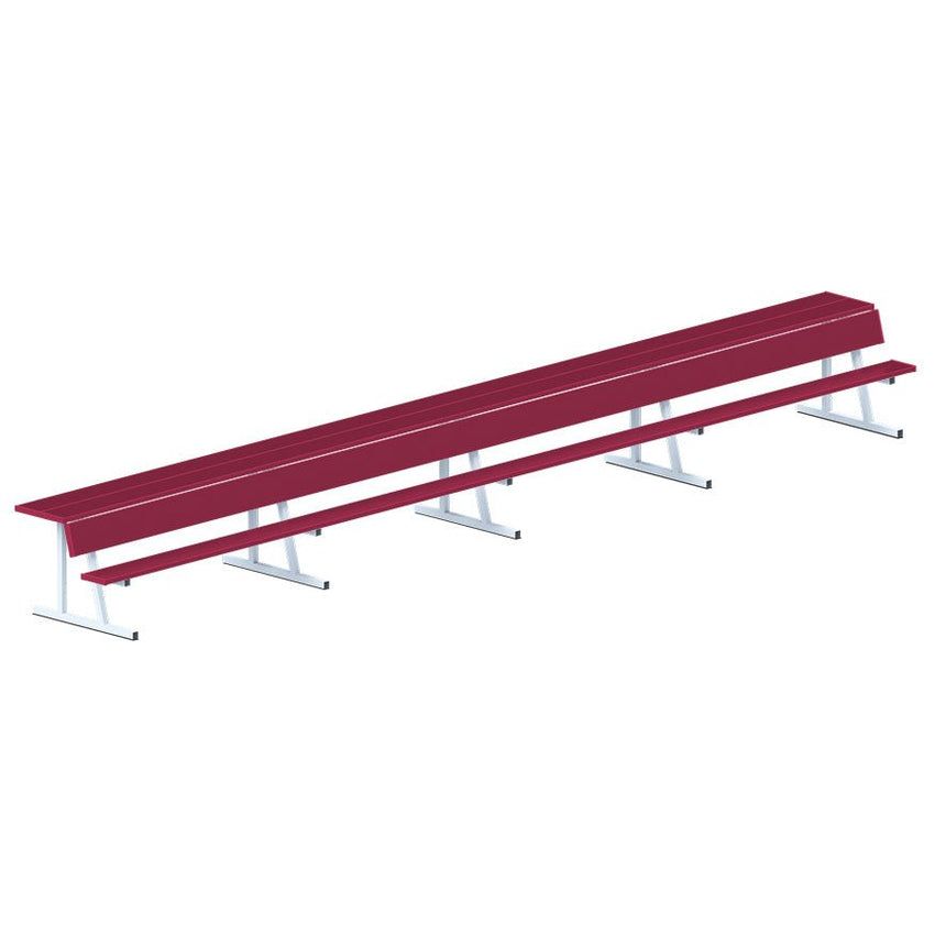 Jaypro Sports Outdoor Player Benches - Portable - Player Bench with Seat Back and Shelf - 27', Powder Coated (PBS - 90PC) - SchoolOutlet