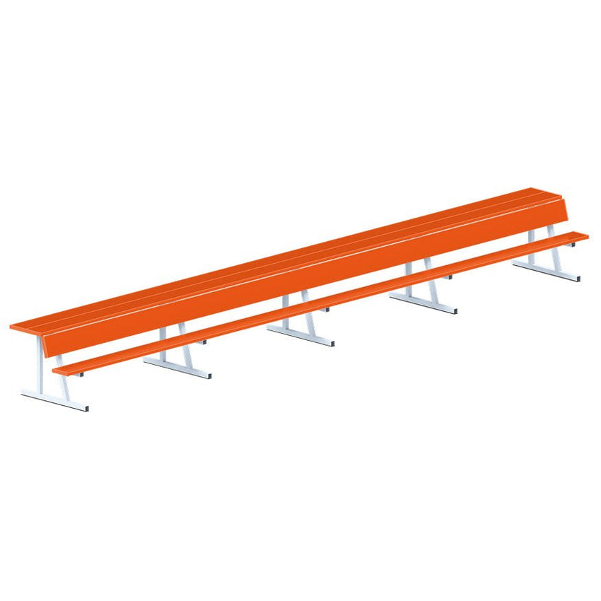 Jaypro Sports Outdoor Player Benches - Portable - Player Bench with Seat Back and Shelf - 27', Powder Coated (PBS - 90PC) - SchoolOutlet